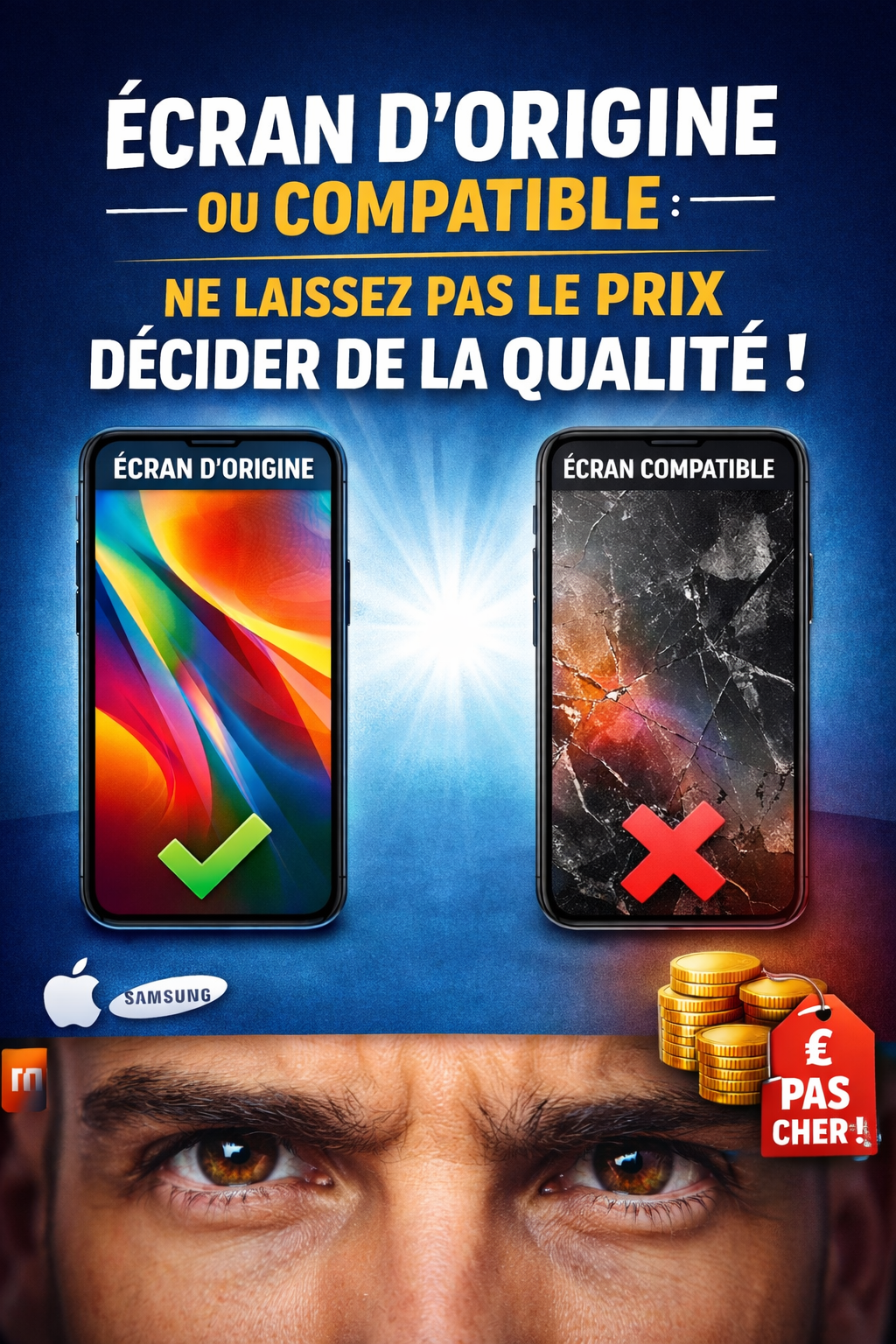 Origine vs Compatible : la vérité sur les écrans de smartphone