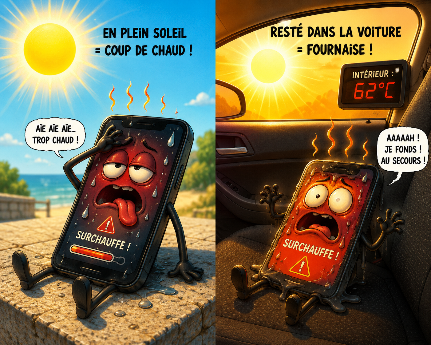 telephone en surchauffe